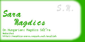 sara magdics business card